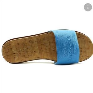 Coach leather sandal with cork footbed